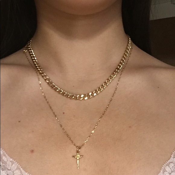 ARE YOU AM I Jewelry - Gold chain choker necklace